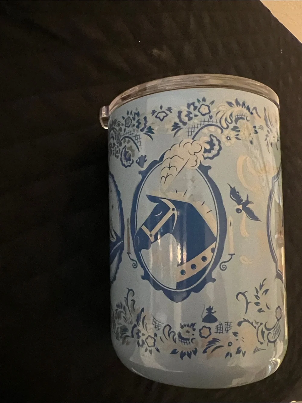 Corkcicle Light Blue and Navy Cinderella-Themed Travel Mug